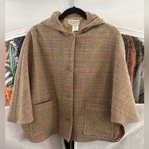 Paul & Joe Hooded Plaid Cape Size 42
